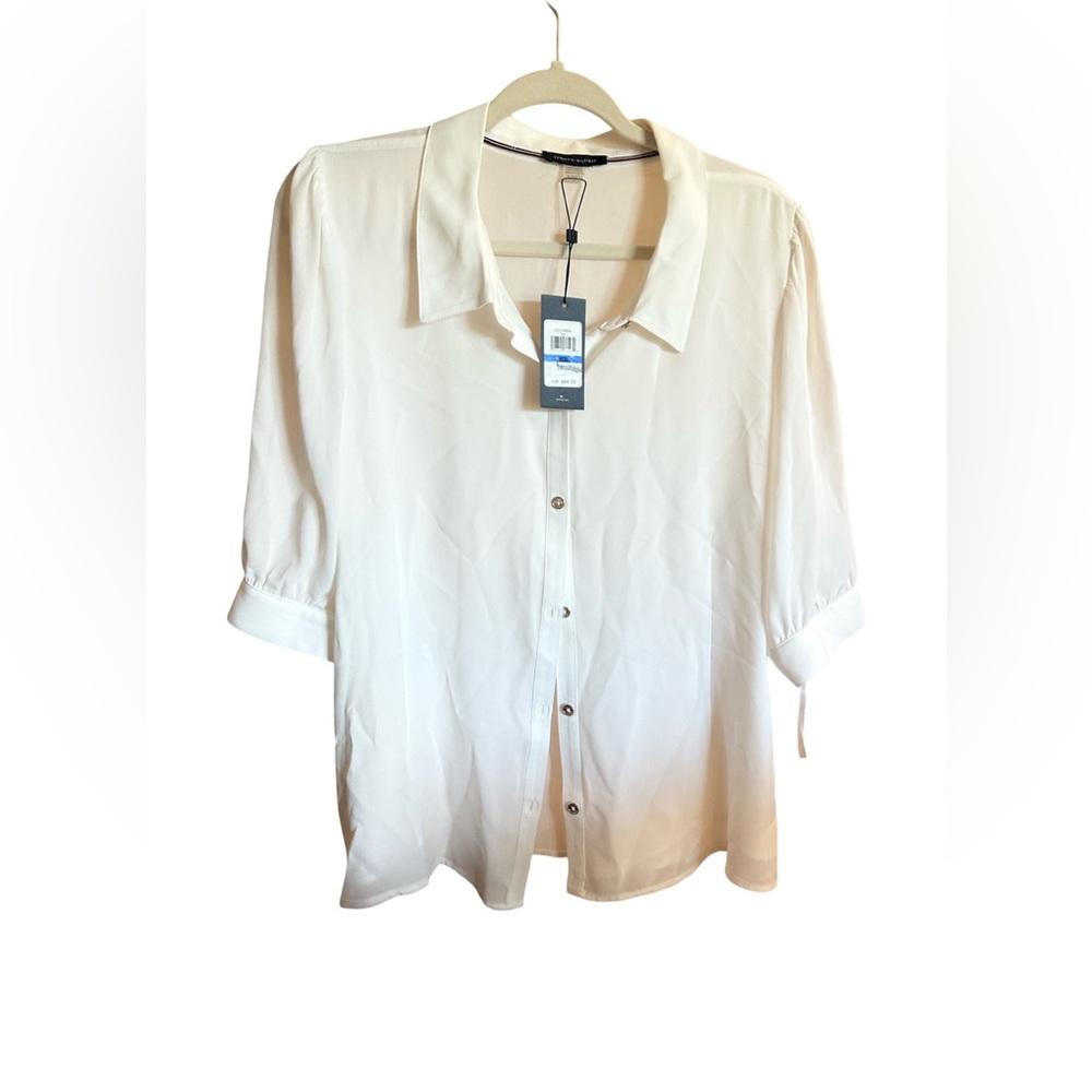 NWT Tommy Hilfiger Cream Blouse